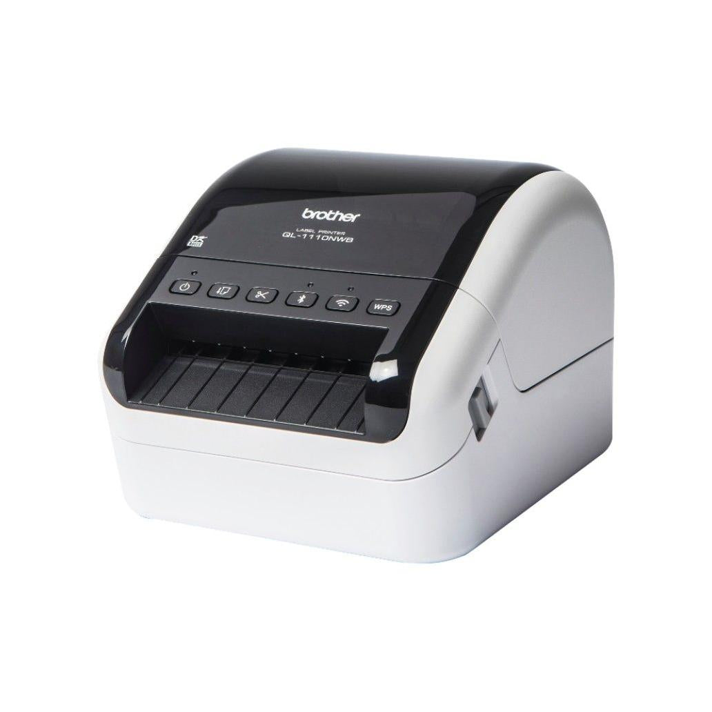 Impresora de Etiquetas Brother QL-1110NWB Monocromatica Térmica Directa Inalámbrico Bluetooth Negro, Blanco