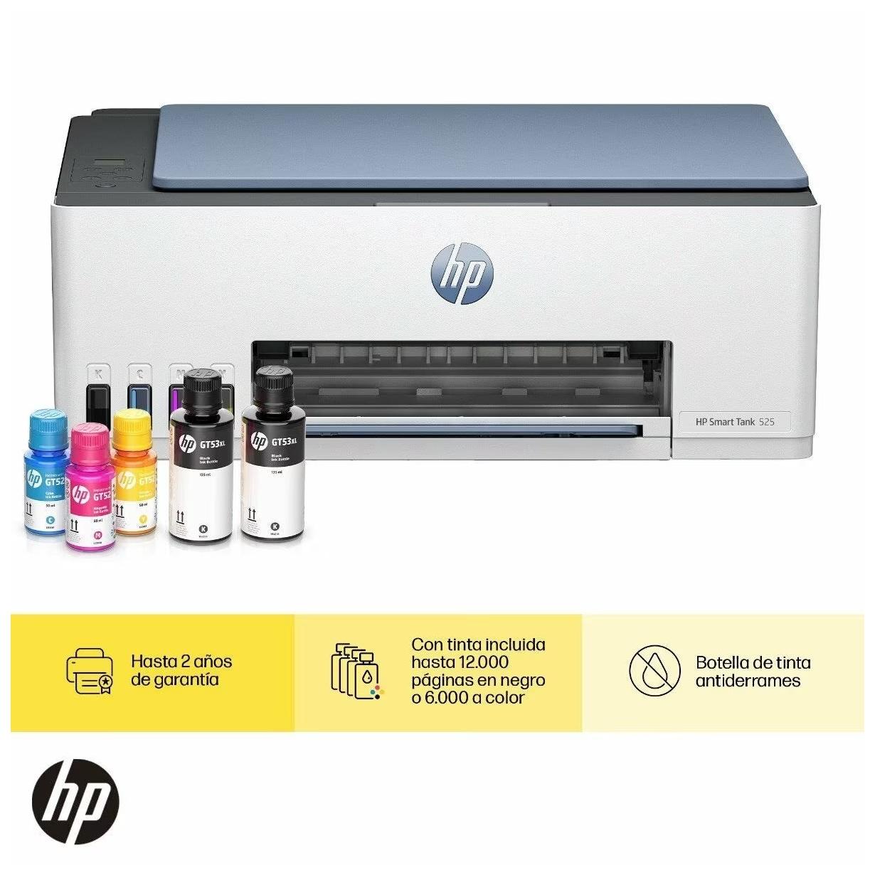 Impresora Multifuncional HP Smart Tank 525 Tinta Continua (1F3W3A)