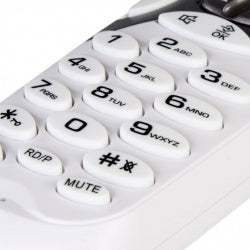 Teléfono Inalámbrico Steren TEL-2492 LCD Resolución (240x320) 2 Extensione(s) Adicionales DECT 6.0 500 mA Color Blanco