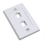 Intellinet Tapa para Caja (Faceplate) 163293, Montaje al Ras, 2 Salidas, Blanco