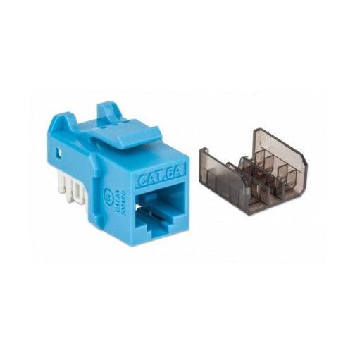 Intellinet Jack de Red Cat6a, UTP, RJ-45, Azul/Negro