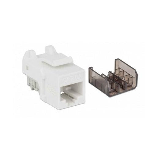Intellinet Jack de Red Cat6a, UTP, RJ-45, Blanco/Negro