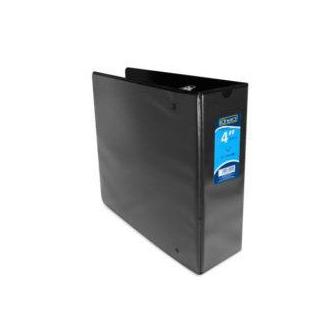 Kinera Carpeta de Vinil con Arillo D, 4'', Paquete de 8 Piezas, Tamaño Carta Panorámica, Negro