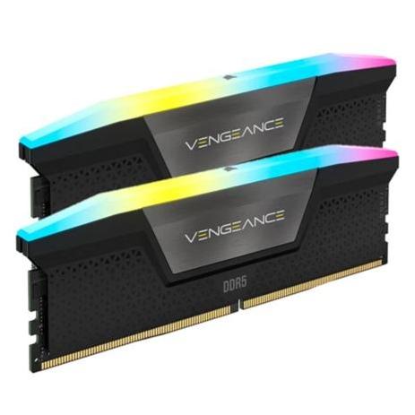 Memoria RAM Corsair Vengeance RGB 64GB (2x32GB) DDR5 5200MHz DIMM RGB XMP Negro CL40