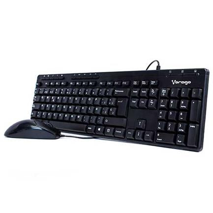 Kit de Teclado Multimedia y Mouse Vorago KM-104, Alámbrico, USB, Negro (Español)