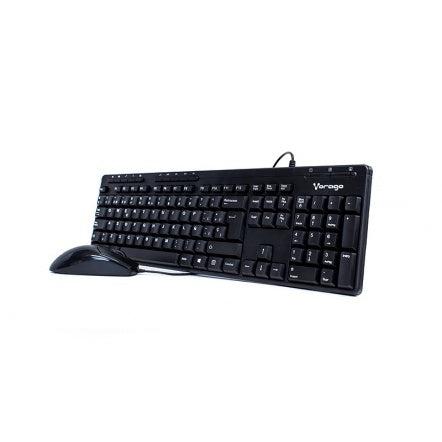 Kit de Teclado Multimedia y Mouse Vorago KM-104, Alámbrico, USB, Negro (Español)