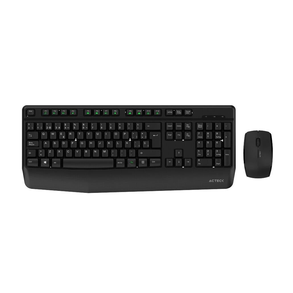 ﻿Kit de Teclado y Mouse Acteck Creator Plus MK465 Inalámbrico USB Negro