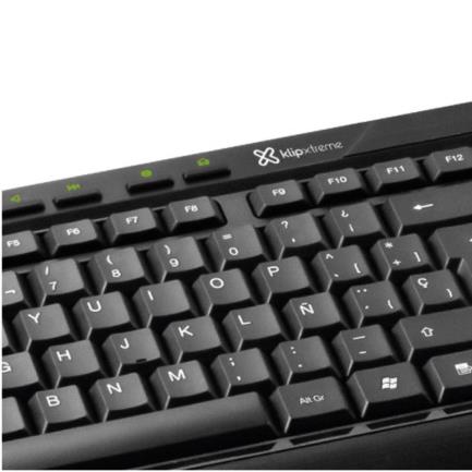 Kit de Teclado y Mouse Klip Xtreme DeskMate, Alámbrico, USB, Negro (Español)