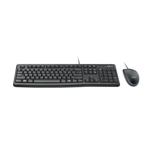 Kit de Teclado y Mouse Logitech MK120, Alámbrico, USB, Negro (Español)