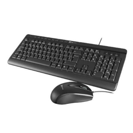 Kit de Teclado y Mouse Klip Xtreme DeskMate, Alámbrico, USB, Negro (Español)