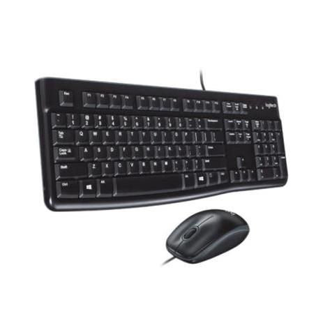 Kit de Teclado y Mouse Logitech MK120, Alámbrico, USB, Negro (Español)