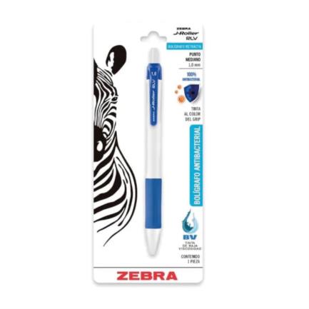 Bolígrafo Retráctil Zebra J-Roller Punta Mediana 1.0mm Tinta de Aceite Color Azul