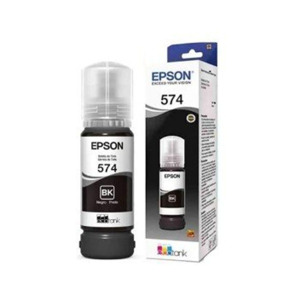 Botella de Tinta Epsont574120 al color negro rendimiento 7 300 paginas compatible con ecotank l8050 l18050