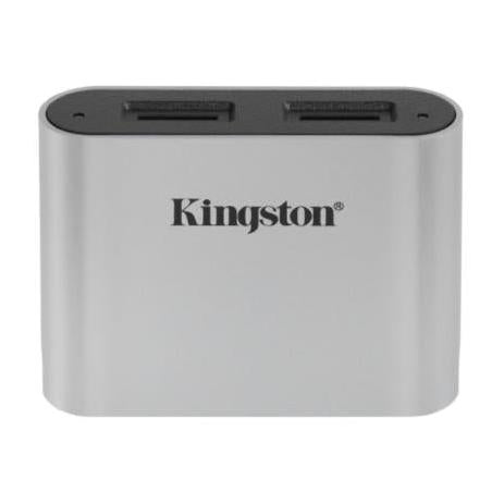 Kingston Lector de Memoria Workflow, MicroSD, USB 3.0, Negro/Plata, para Workflow Station