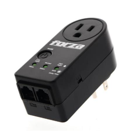 Protector de Voltaje Forza FVP-1201N 900J/1800W Capacidad de Protección y Temporizador Giro de 350° Negro