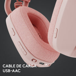 Logitech Audífonos con Micrófono Zone Vibe 100, Bluetooth, Inalámbrico, Rosa