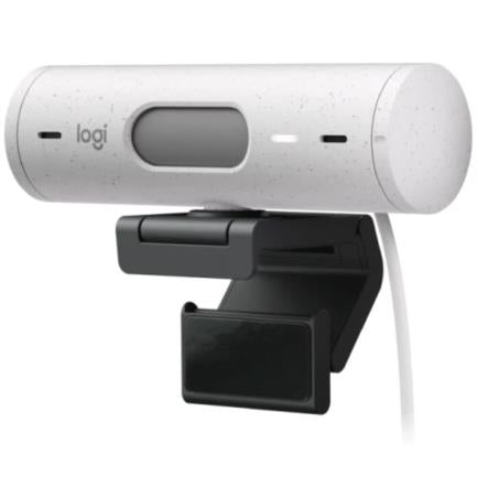 Logitech Webcam Brio 500 con Micrófono, 4MP, 1920 x 1080 Píxeles, USB-C, Blanco