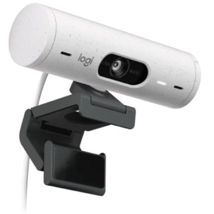 Logitech Webcam Brio 500 con Micrófono, 4MP, 1920 x 1080 Píxeles, USB-C, Blanco