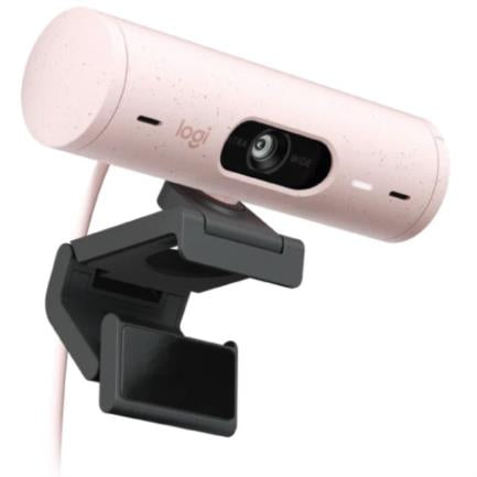 Logitech Webcam Brio 500 con Micrófono, 4MP, 1920 x 1080 Píxeles, USB-C, Rosa