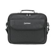 Manhattan Maletín de Poliéster Cambridge Clamshell para Laptop 14.1", Negro