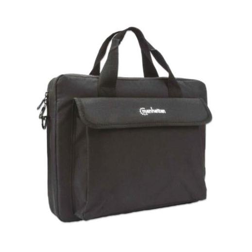 Manhattan Maletín de Poliéster London para Laptop 14.1", Negro