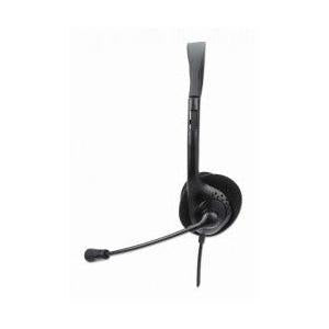 Manhattan Audífonos con Micrófono 179850, Alámbrico, 1.5 Metros, USB-A, Negro
