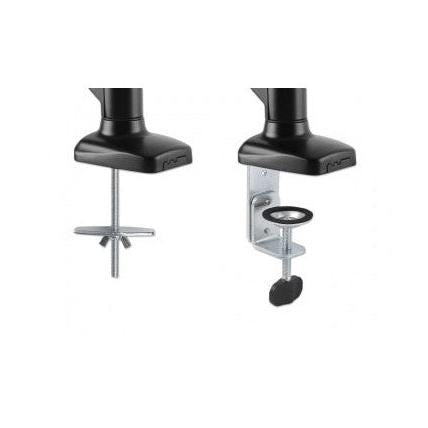 Manhattan Brazo de Escritorio para 2 Monitores 13"-27", max 9Kgs, Negro