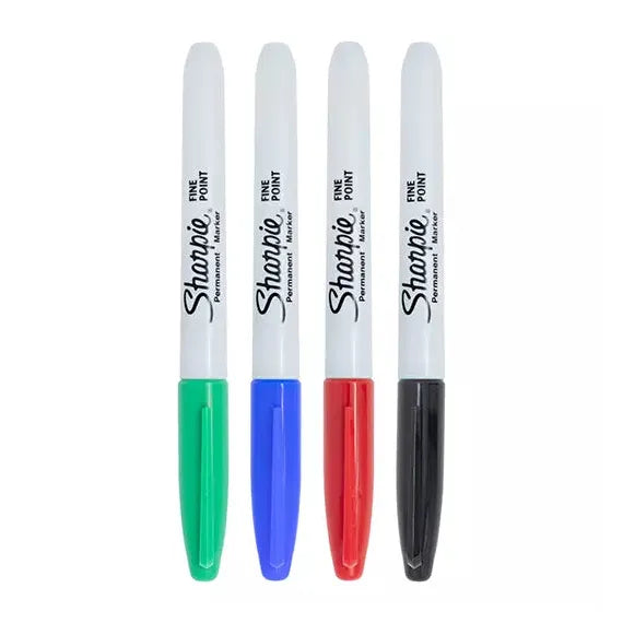 Sharpie Marcador Permanente Punto Fino, Varios Colores, 4 Piezas