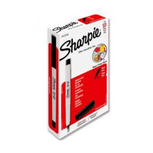 marcador berol sharpie ultra fino negro c/12
