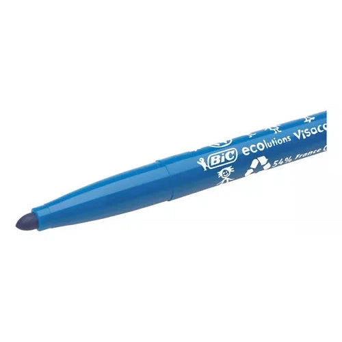 Marcador Plumón Bic Visa Xl Punta Redonda Lavables 12 Pzs