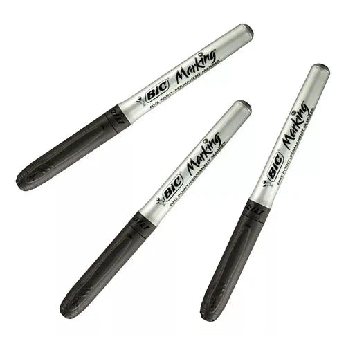 Marcadores Permanentes Bic Intensity Negro Caja 12 Piezas