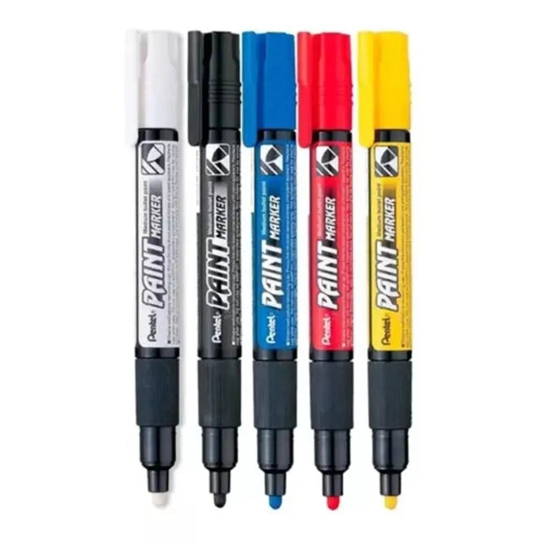 Marcador Industrial Pentel Paint Marker Punta Mediana 5 Pzs