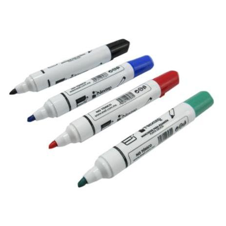 Juego Marcador Nextep para Pizarrón Blanco 4 Colores Punta Gruesa Cincel 4mm