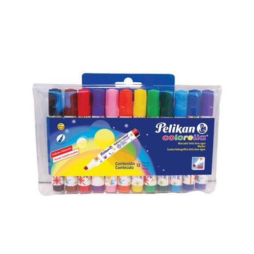 Pelikan Marcador a Base de Agua, Estuche con 12 Piezas, Varios Colores