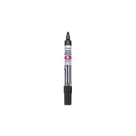 Pilot Marcador Permanente Super Color Maker, Punto Mediano, Negro, 12 Piezas