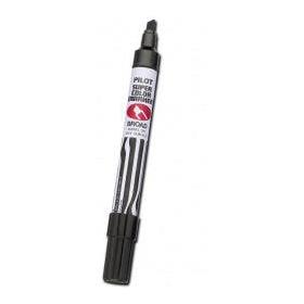 Pilot Marcador Permanente Super Color Maker, Punto Mediano, Negro, 12 Piezas