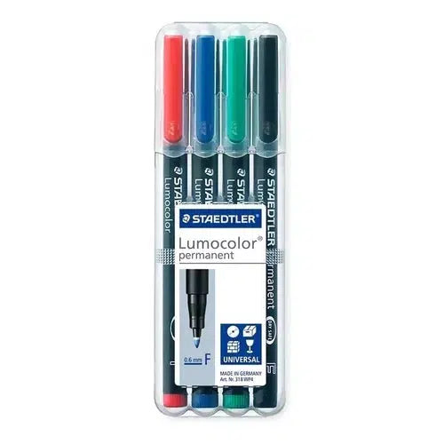 Marcadores Plumones Permanente Staedtler Lumocolor Fine 4 Pz