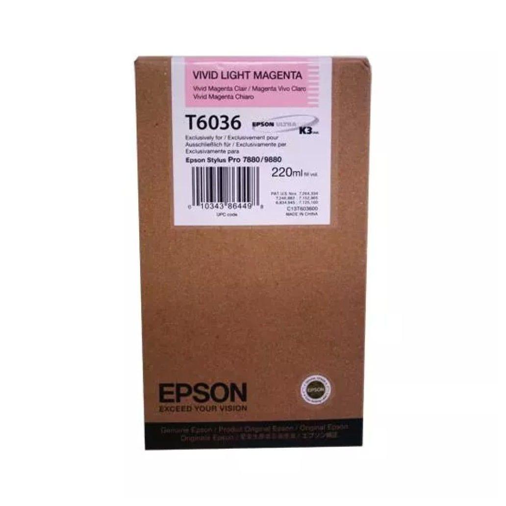 Cartucho de Tinta para Impresora Epson T603600 Magenta Claro Stylus Pro 7880, 9880