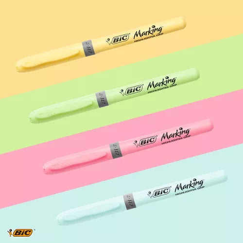 Marcatextos Resaltador Bic Marking Pastel Punta Cincel 5 Pzs