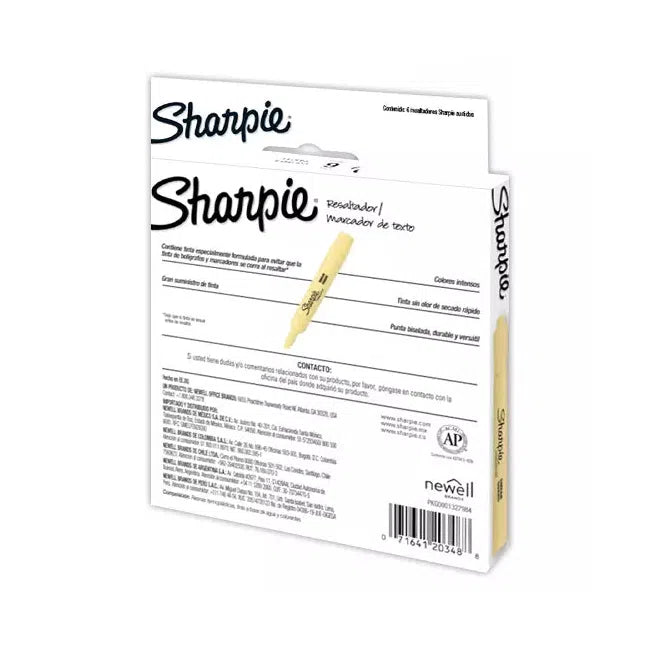 Sharpie Marcatextos Tank Pastel, Varios Colores, 6 Piezas