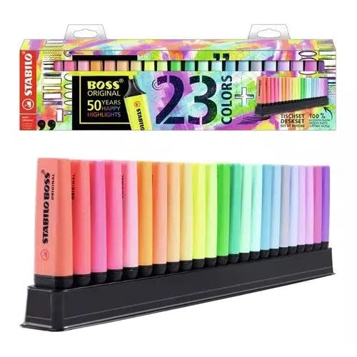 Marcatextos Stabilo Boss Original Pastel Y Neón 23 Colores