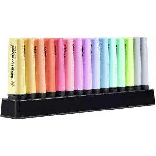 Marcatextos Stabilo Boss Original Colores Pastel 15 Piezas