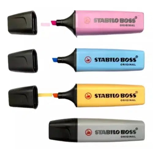 Marcatextos Resaltador Stabilo Boss Pastel Nuevos Tonos 4 Pz