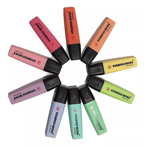 Kit Marcatexto Stabilo Boss Tonos Pastel 10 Piezas