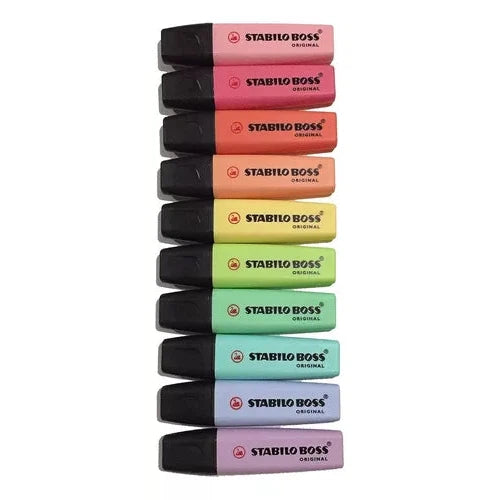 Kit Marcatexto Stabilo Boss Tonos Pastel 10 Piezas