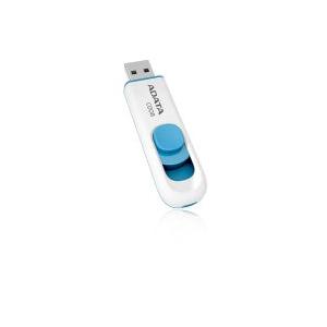 Memoria USB Adata C008, 16GB, USB 2.0, Azul/Blanco