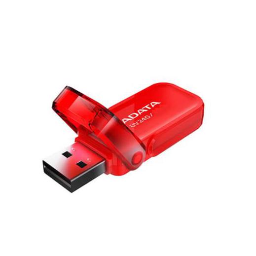 Memoria USB Adata UV240, 32GB, USB 2.0, Rojo