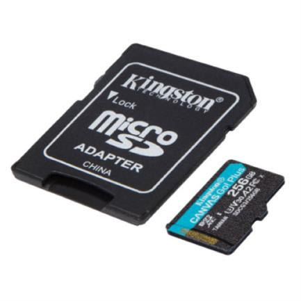 Memoria Flash Kingston Canvas Go! Plus, 256GB MicroSDXC UHS-I Clase 10, con Adaptador