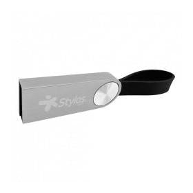 Memoria USB Stylos ST300, 16GB, USB-A 2.0, Lectura 80MB/s, Escritura 50MB/s, Gris