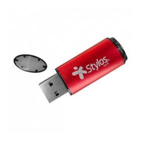 Memoria USB Stylos STMUS72W, 16GB, USB-A 2.0, Negro/Rojo